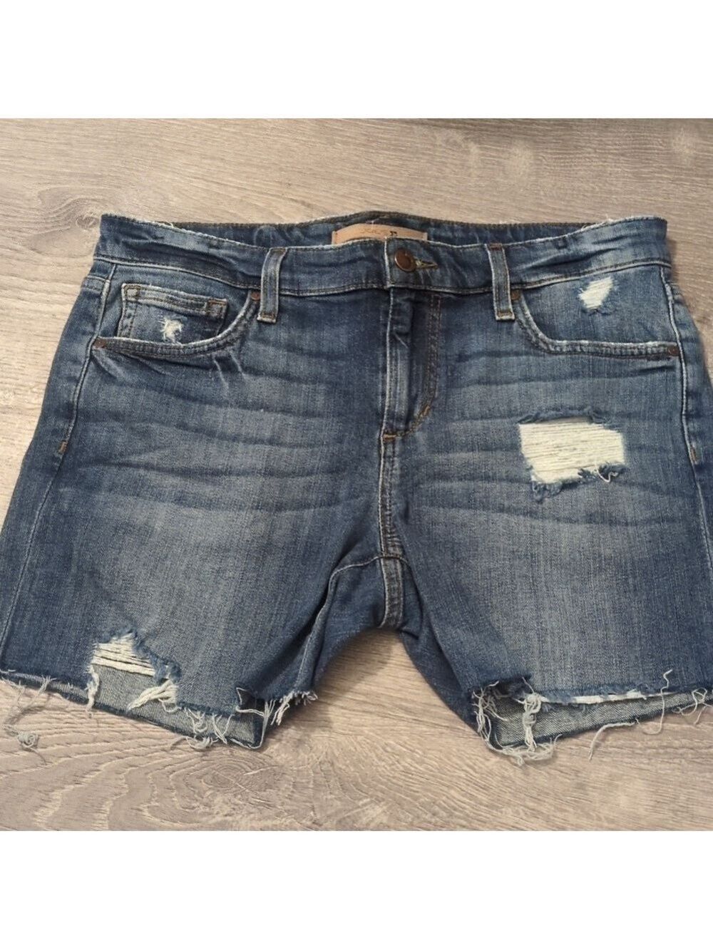Joe's kency slim crop boyfriend distressed jeans shorts size 28